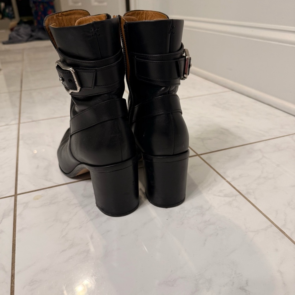 rag & bone Black Heeled Leather Boots - Picture 3 of 5